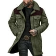 thumbnail image 1 of Titcea Winter Coats for Men, Winter Warm Fleece Lined Patchwork Print Buttons Turndown Thickened Jackets with Pockets, Outdoor Cowboy Jacket S-3XL, 1 of 6