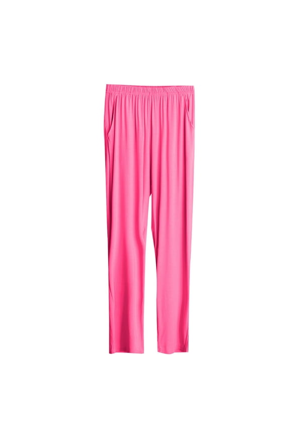 Women's Pants Elastic Waisted Solid Color Oversized Home Trousers Loose Comfort Thin Casual Pants