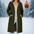 thumbnail image 1 of Titcea Womens Fleece Zip Up Jacket, Warm Lining Long Hoodie with Pockets Windproof Hooded Casual Winter Coat, 1 of 8