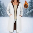 thumbnail image 1 of Titcea Womens Fleece Zip Up Jacket, Warm Lining Long Hoodie with Pockets Windproof Hooded Casual Winter Coat, 1 of 8