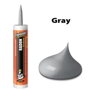 Titebond Radon Sealant, Concrete Gray 10.1 Oz – Elastomeric Acrylic Foundation Caulk, Flexible Crack Filler for Concrete Gaps, UV Resistant, Paintable, Interior Exterior Use – 3251