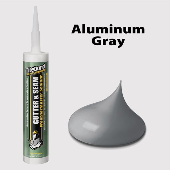 Titebond 9.5 Oz. WeatherMaster Gutter & Seam Sealant 7331 - Aluminum Gray