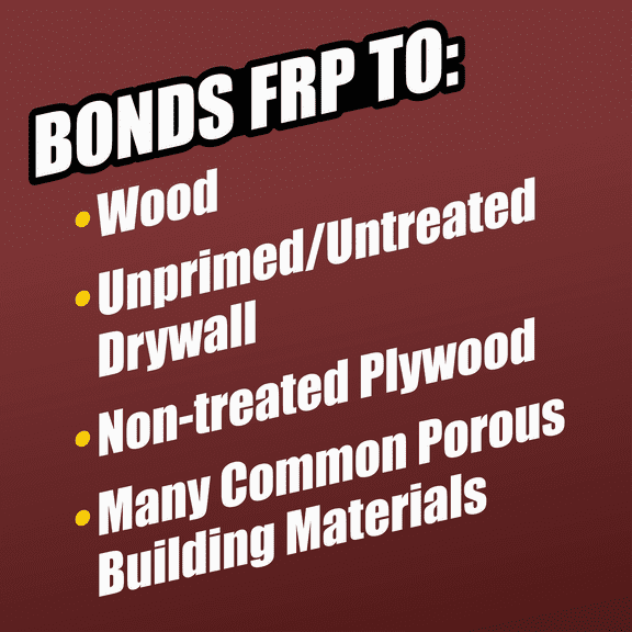 Titebond GREENchoice FAST GRAB FRP Adhesive - Single Pack Residential Use, Standard Application