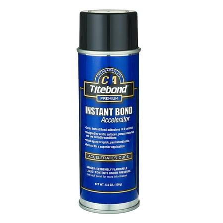 Titebond, Instant Bond Accelerator, 5.5 oz Net Content, Aerosol Can Container, Composition: Naphtha (Petroleum), Hydrotreated Light, Propane, Butane