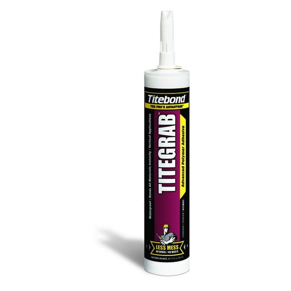 Titebond TiteGrab Construction Adhesive - Waterproof Interior/Exterior - 9.5 oz — Residential Use, Standard Application