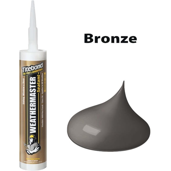 Titebond WeatherMaster Polymer Sealant - Weather-Resistant - 10.1 Oz, Bronze