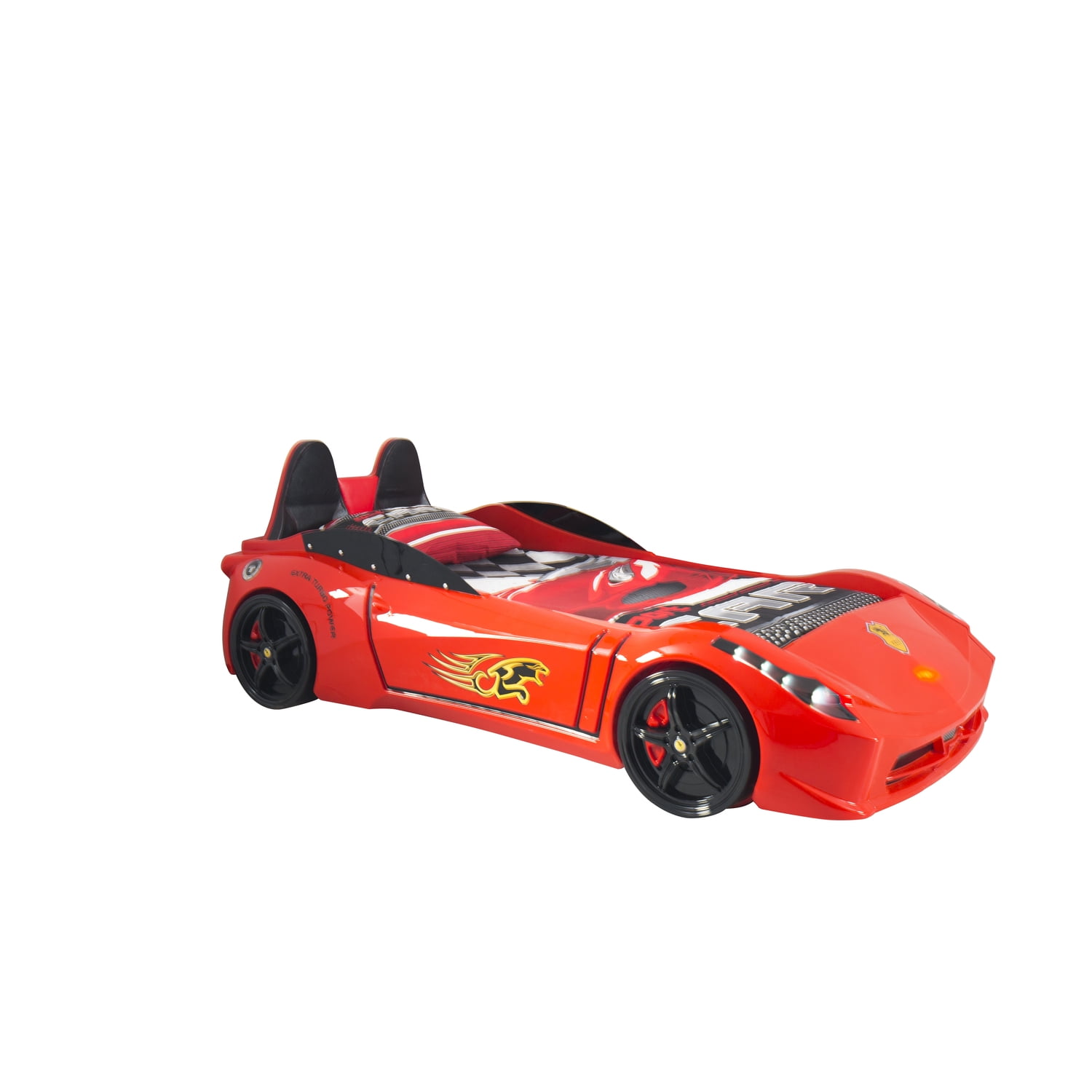 Titi Racer Modern TT Twin Race Car Bed with Remote Control