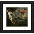 thumbnail image 1 of Titian 16x15 Black Ornate Wood Framed Double Matted Museum Art Print Titled - Perseus and Andromeda (About 1554 - 1556), 1 of 5