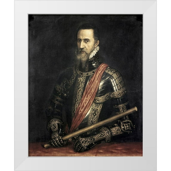 Titian 20x24 White Modern Wood Framed Museum Art Print Titled - Grand Duke of Alba