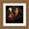 thumbnail image 1 of Titian 2x Matted 20x20 Gold Ornate Framed Art Print 'St Luke', 1 of 2