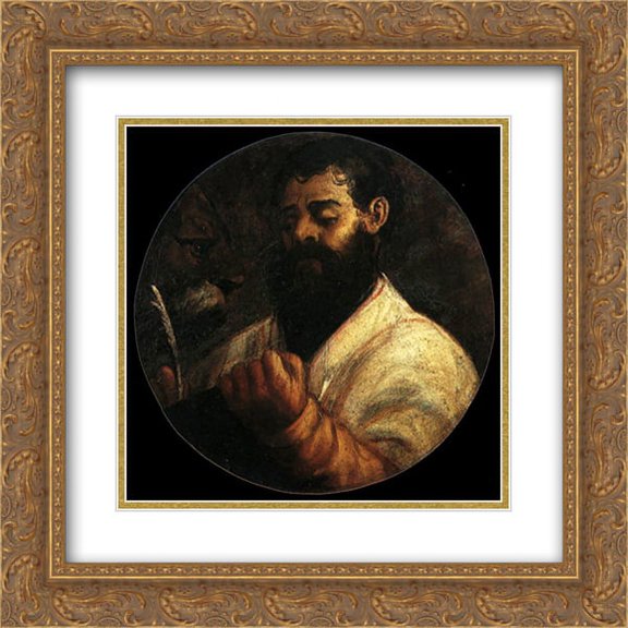 Titian 2x Matted 20x20 Gold Ornate Framed Art Print 'St Mark'