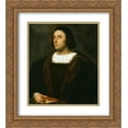 thumbnail image 1 of Titian 2x Matted 20x22 Gold Ornate Framed Art Print 'Portrait of Jacopo Sannazaro', 1 of 2