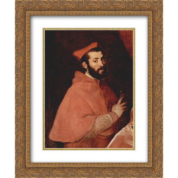 Titian 2x Matted 20x24 Gold Ornate Framed Art Print 'Alessandro Farnese'