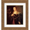 thumbnail image 1 of Titian 2x Matted 20x24 Gold Ornate Framed Art Print 'Portrait of Lavinia, his daughter', 1 of 2