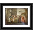 thumbnail image 1 of Titian 2x Matted 24x20 Black Ornate Framed Art Print 'Saint Anthony', 1 of 2