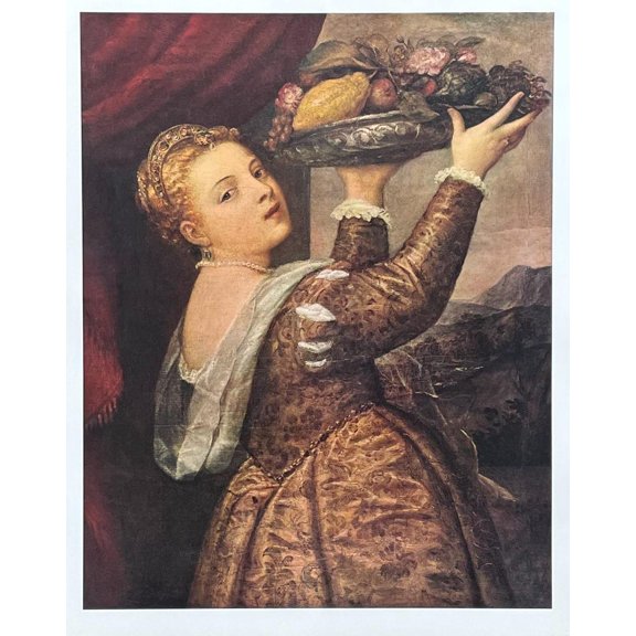 Titian Artist’s Daughter Lavinia Poster, Unframed Paper Poster 8x10in
