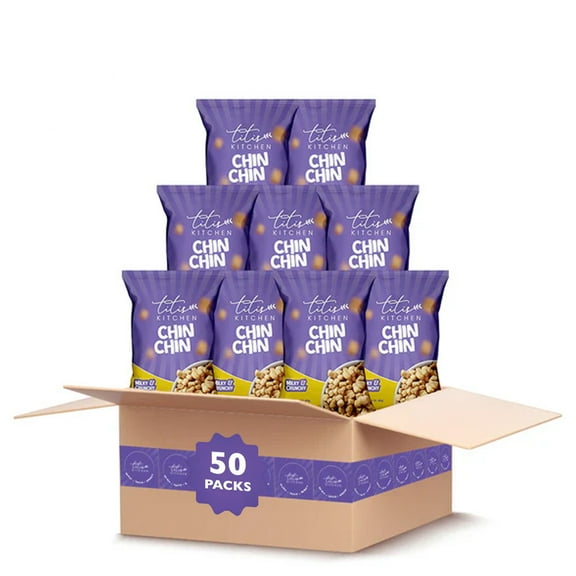 Titis kitchen Crunchy ChinChin Snacks Sweet Taste Fried Cookie, Healthy Snack Box For Adults And Kids (80G, Pack of 50)