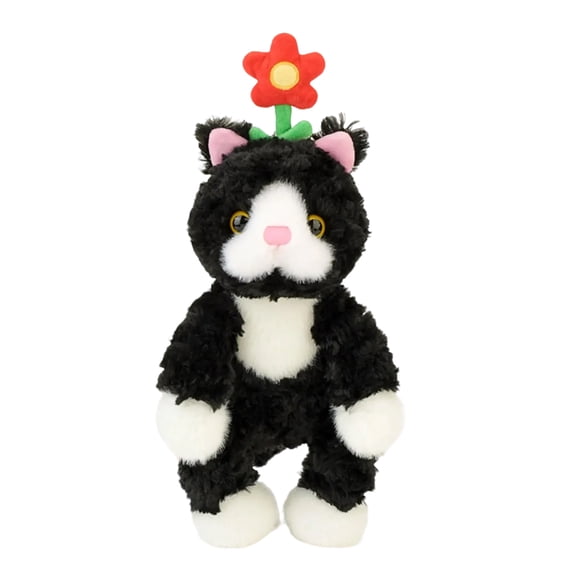 Title 28/38Cm Plush Toy, Flower Doll, Animal Figurine, Rag Doll, 28Cm Cartoon Style Cat Plush Toy With Flower Decoration For Children And Girls As Gift, Cute Stuffed Animal