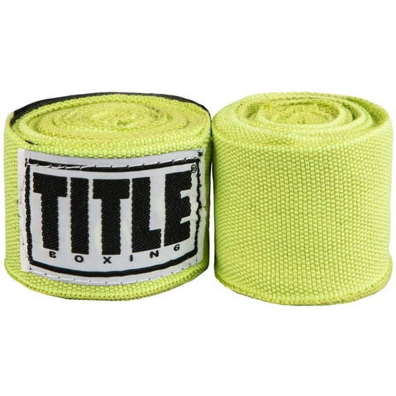 Title Boxing 180" Semi Elastic Mexican Handwraps - Lime Green