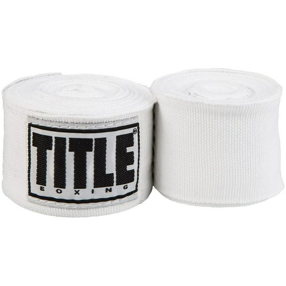 Title Boxing 180" Semi Elastic Mexican Handwraps - White