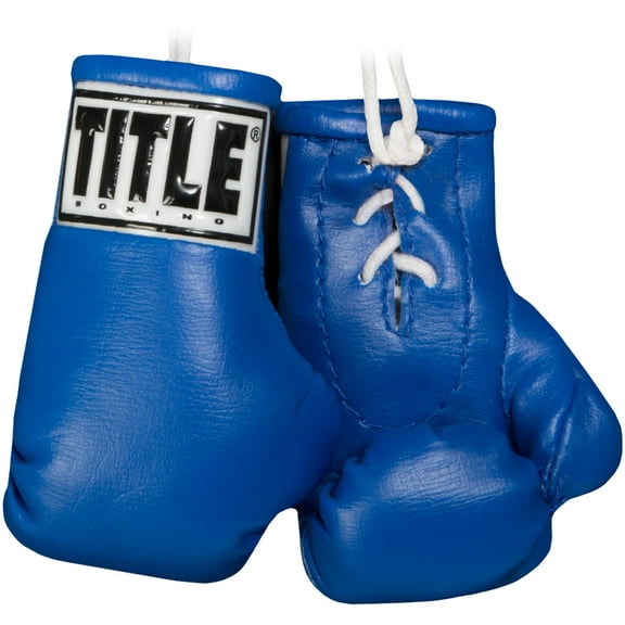 Title Boxing 3.5" Authentic Detailed Mini Lace Up Gloves - Blue