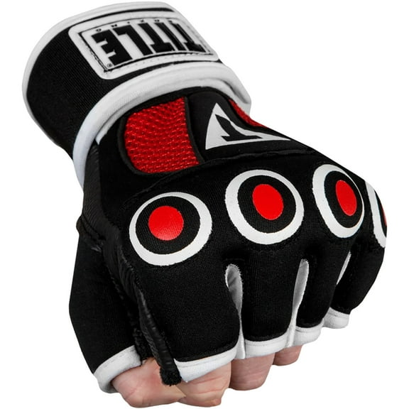Title Boxing Gel Rage Fist Training Glove Wraps - XL - Black/Red