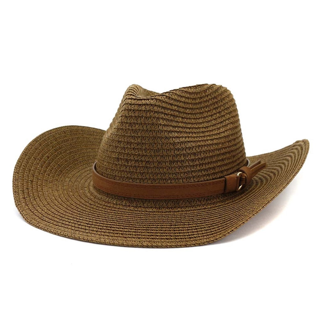 Title Boxing Hats for Men Cap Hat Men Women Straw Cowboy Cowgirl Wide Wild Western Beach Caps
