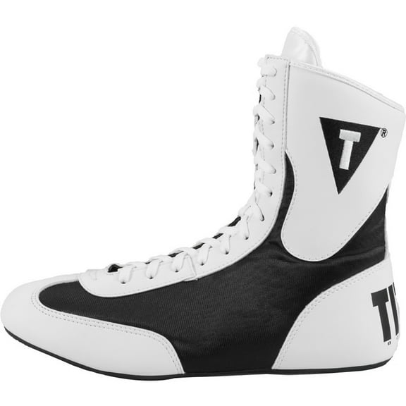 Title Boxing Speed-Flex Encore Mid-Length Boxing Shoes - 12 - White/Black