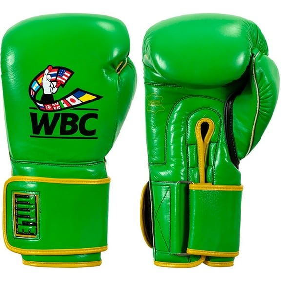 Title Boxing WBC Hook and Loop Bag Gloves - 16 oz. - Green/Black