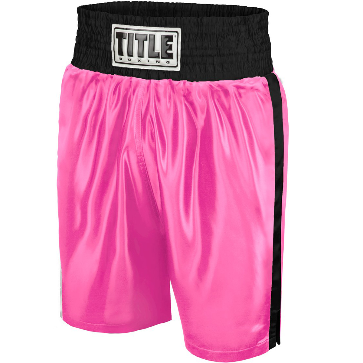 Title Boxing Youth Classic Edge Satin Boxing Trunks Large Pink