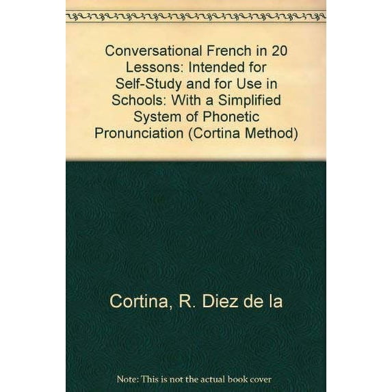 Pre-Owned Title: Conversational French in 20 Lessons Intended for S Paperback
