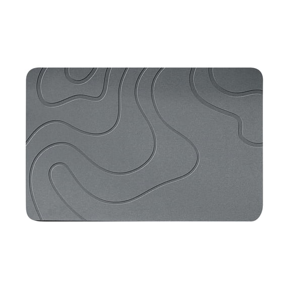 Title: Diatomaceous Earth Bath Mat, Fast Drying Absorbent Bathroom Floor Mat for Shower, Non Slip Stone Drying Mat for Bathroom, 15.7 X 23.6 Inch, Dark Gray, 1 Pack