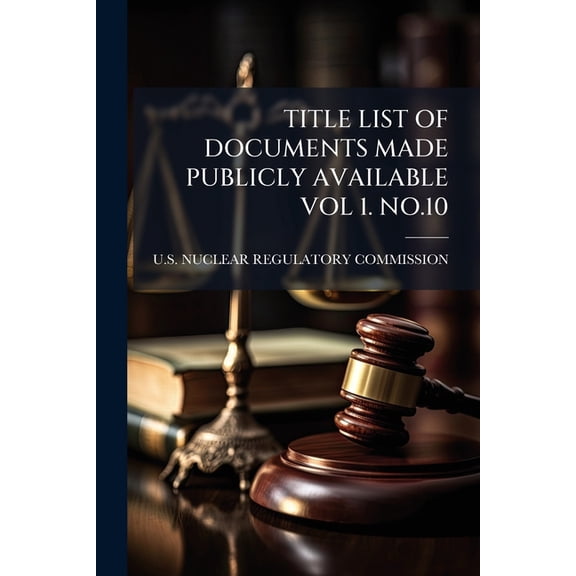Title List of Documents Made Publicly Available Vol 1. No.10 (Paperback)