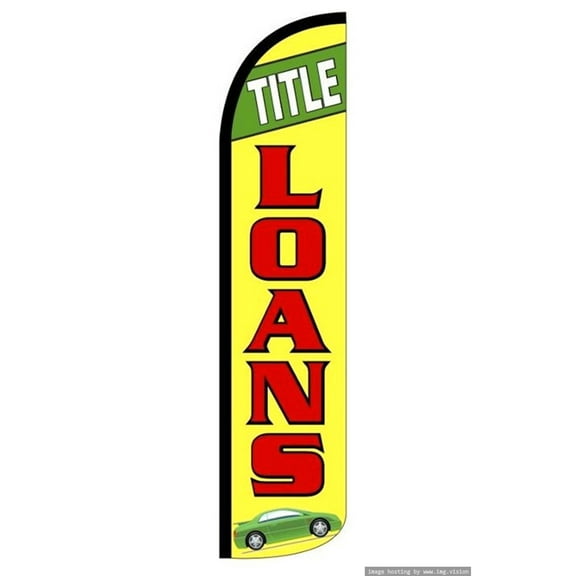 Title Loans Windless flag Without Pole Advertisement /Business Flags | Feather Flag |