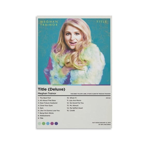 Title Meghan Trainor Canvas Poster Bedroom Decoration Landscape Office Valentine's Birthday Gift