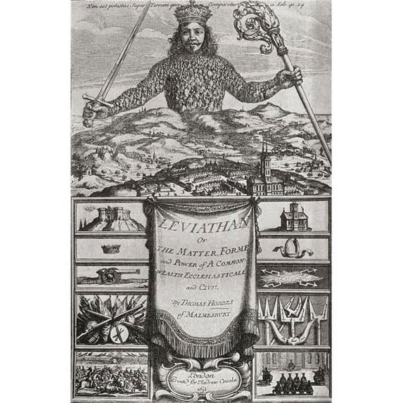 Title Page To Leviathan Or The Matter Forme And Power Of A Common Wealth Ecclesiasticall And Civil By Thomas Hobbes Of 1