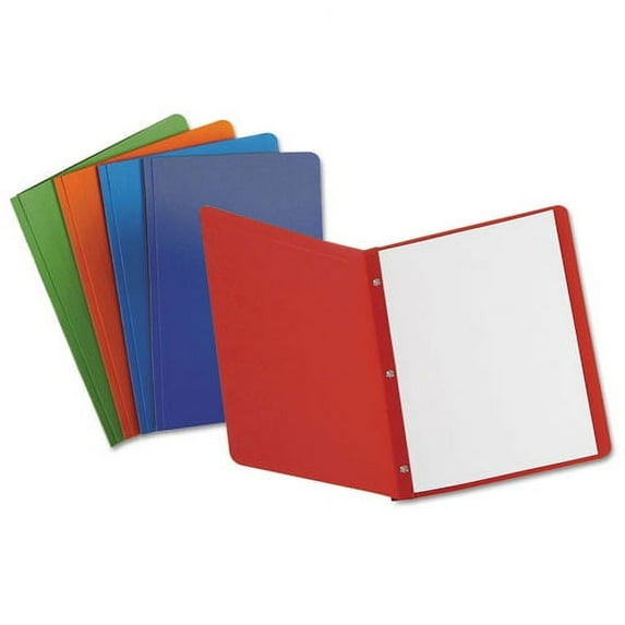 Title Panel And Border Front Report Cover, Three-Prong Fastener, 0.5" Capacity, 8.5 X 11, Assorted/assorted, 25/box | Bundle of 2 Boxes