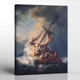thumbnail image 1 of Title Storm On The Sea of Galilee by Rembrandt, Rembrandt Painting, Rembrandt Wall Art, Rembrant Fine Art Prints, Ready To Hang for Living Room Home Wall Décor 16x20, 1 of 7