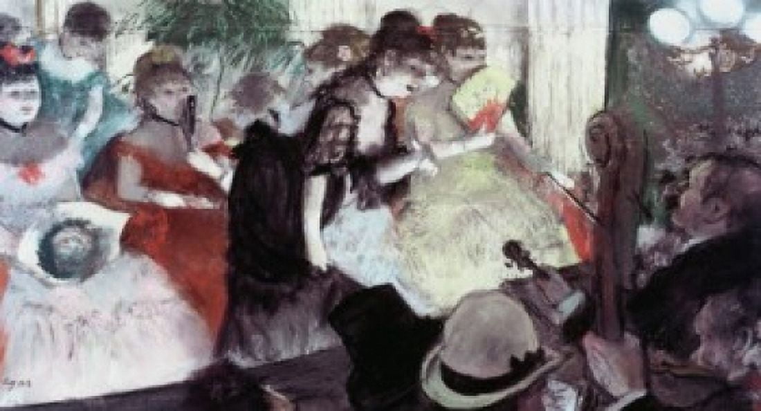 Title Unknown (Orchestra Pit) Edgar Degas (1834-1917 French) Canvas Art - (18 x 24)