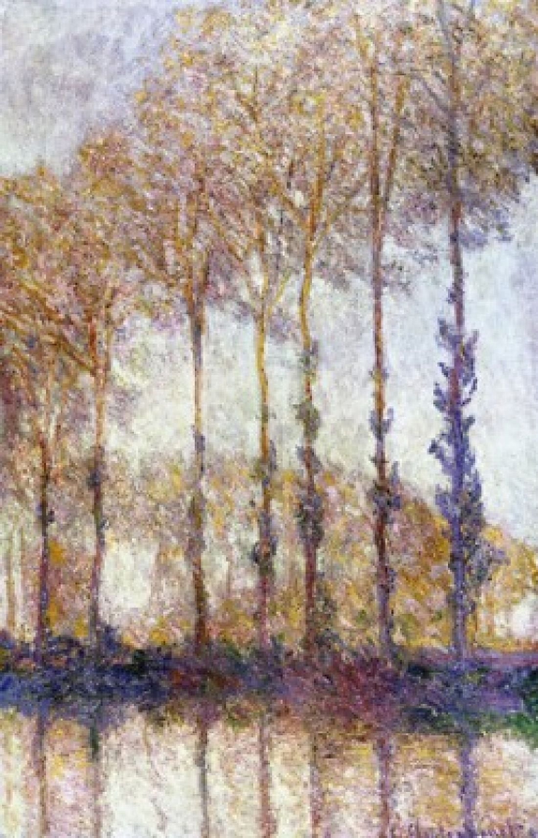 Title Unknown (Poplars) Claude Monet (1840-1926French) Canvas Art - Claude Monet (18 x 24)