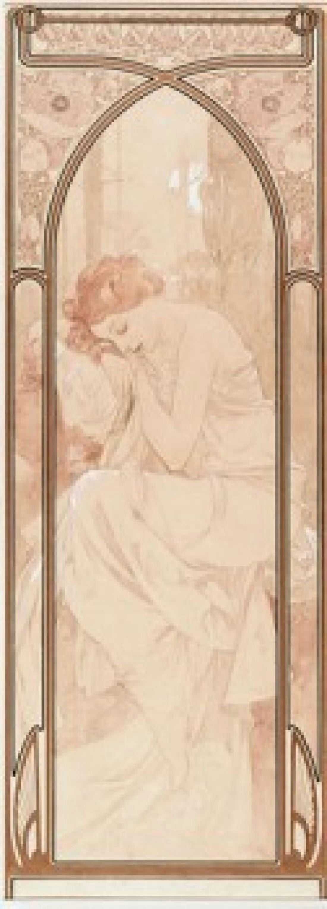 Title Unknown (Sleeping Woman) Alphonse Mucha (1860-1939 Czech) Canvas Art - Alphonse Marie Mucha (24 x 36)