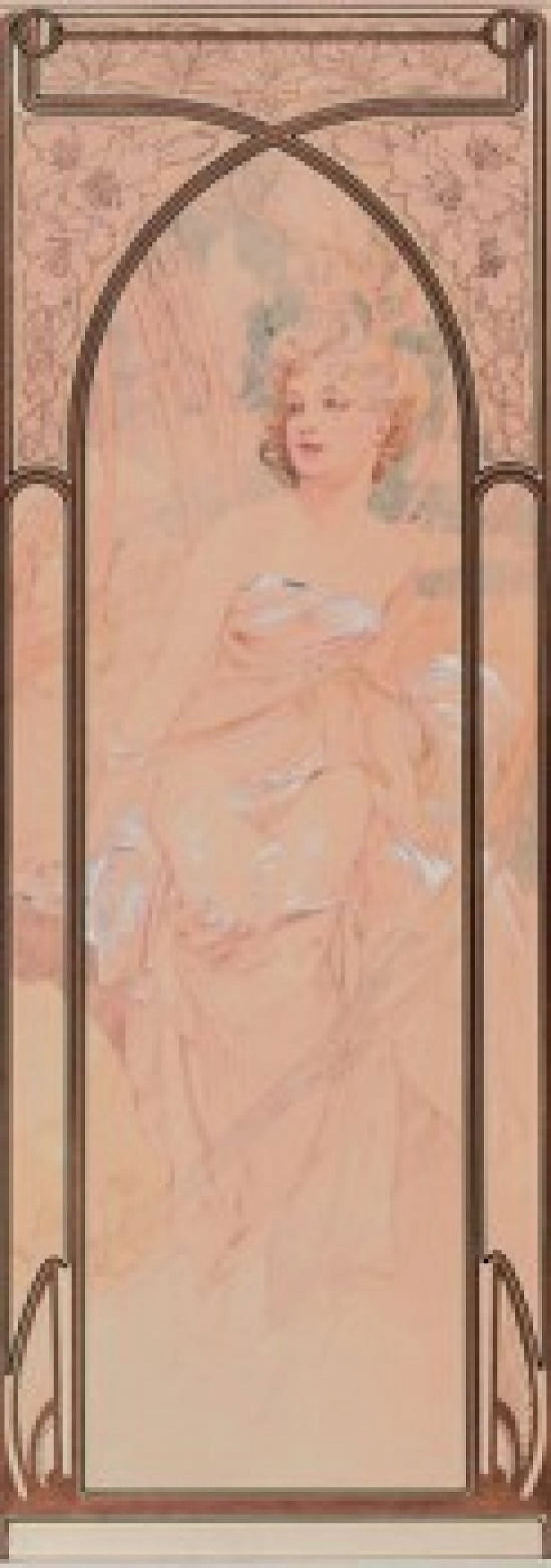 Title Unknown (Woman) Alphonse Marie Mucha (1860-1939 Czech) Rizzoli Gallery Canvas Art - Alphonse Marie Mucha (24 x 36)