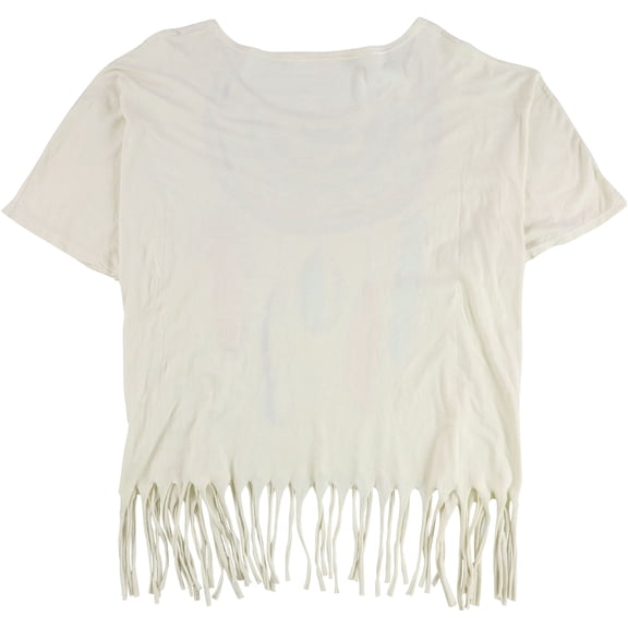 Title Unknown Womens Tribal Fringe Graphic T-Shirt, Beige, One Size