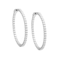 thumbnail image 1 of CZ Thin Round Hoop Earring, 1 of 3