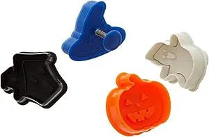 Halloween Assorted Plastic Cookie Stamp and Cutter Set