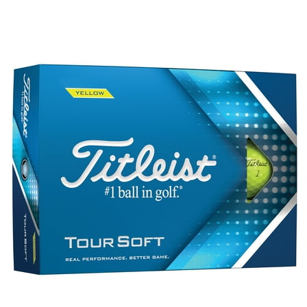 Titleist 2022 Tour Soft Golf Balls, 12 Pack, Yellow