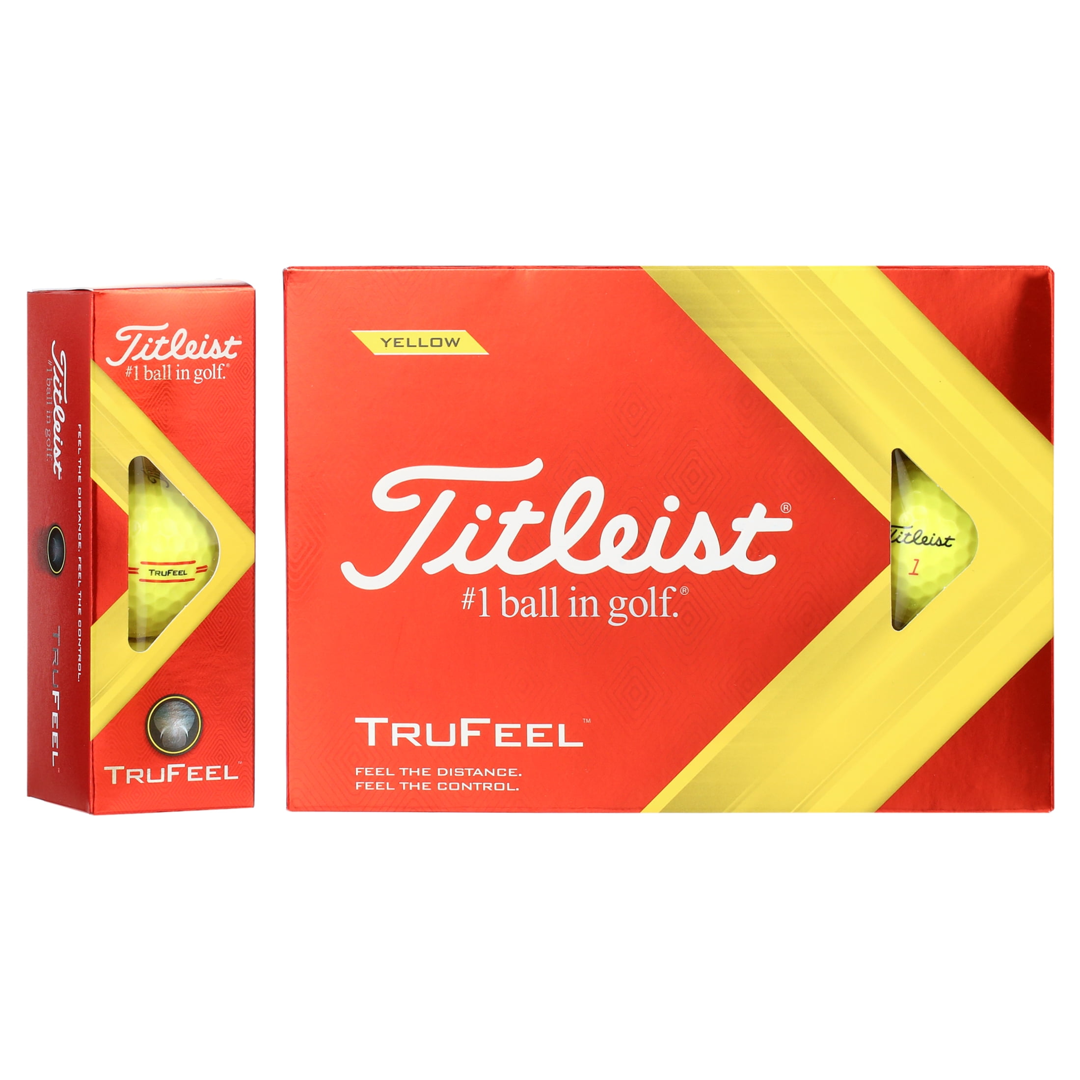 Titleist 2022 TruFeel Yellow Golf Balls, 12 Pack, Yellow