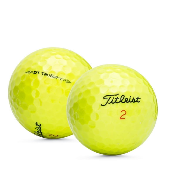 Titleist DT TruSoft Golf Balls, Yellow, AAAA Quality, 12 Pack, by Hunter Golf