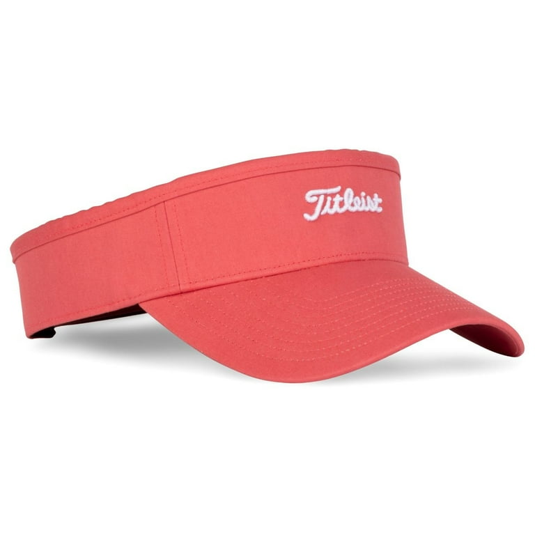 Red titleist visor on sale