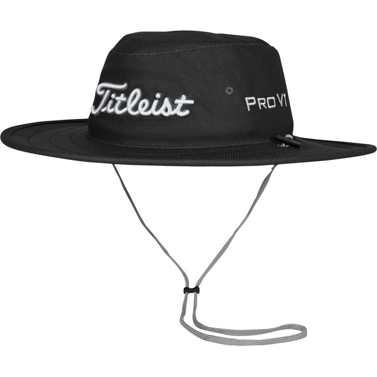 Titleist Men's Tour Aussie Golf Hat (Black/White, One Size